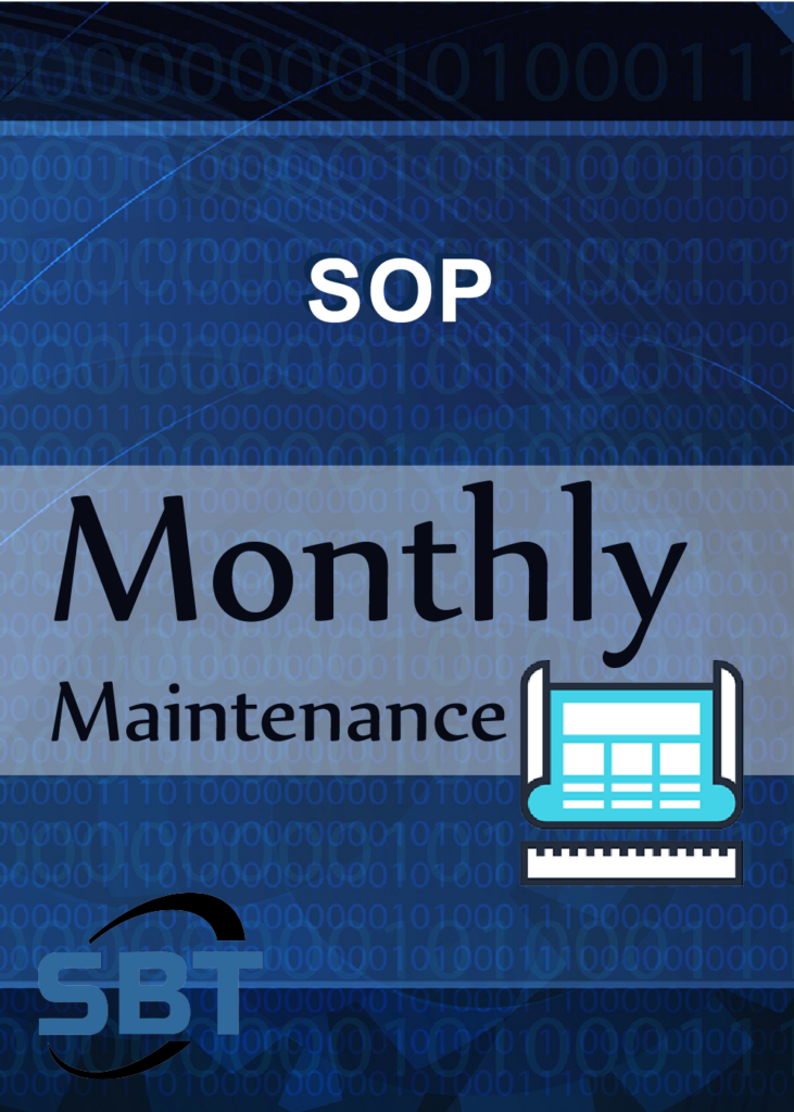 Sop.monthlymaintenance